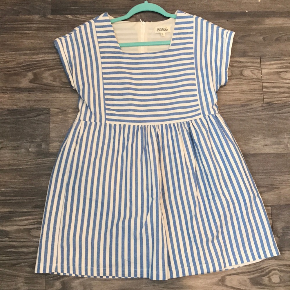 Listicle Blue Striped Sundress